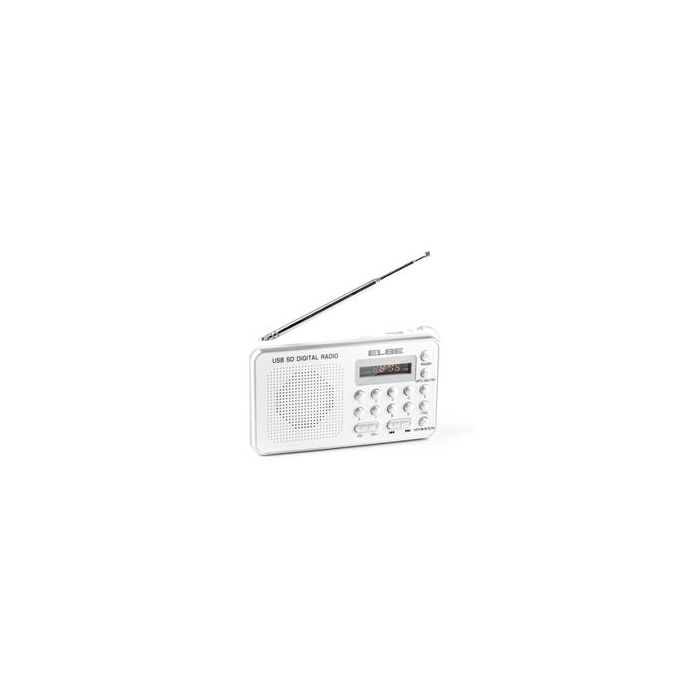 Radio Digital Fm Lector Mp3 Y Usb Batería Recargable ELBE RF-49-USB