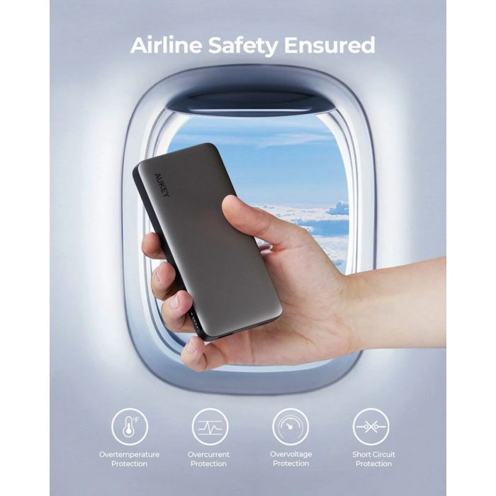 Powerbank Aukey PB-Y41 Gris 10000 mAh 2 Powerbank Aukey PB-Y41 Gris 10000 mAh 2