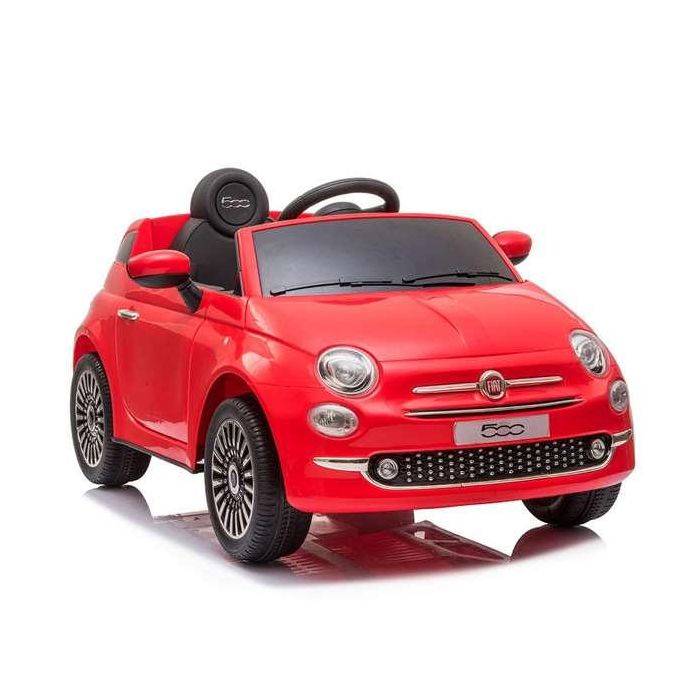 Coche fiat 500 rojo con control remoto y mp3 bateria 6v 4,5 ah -motor 30 W