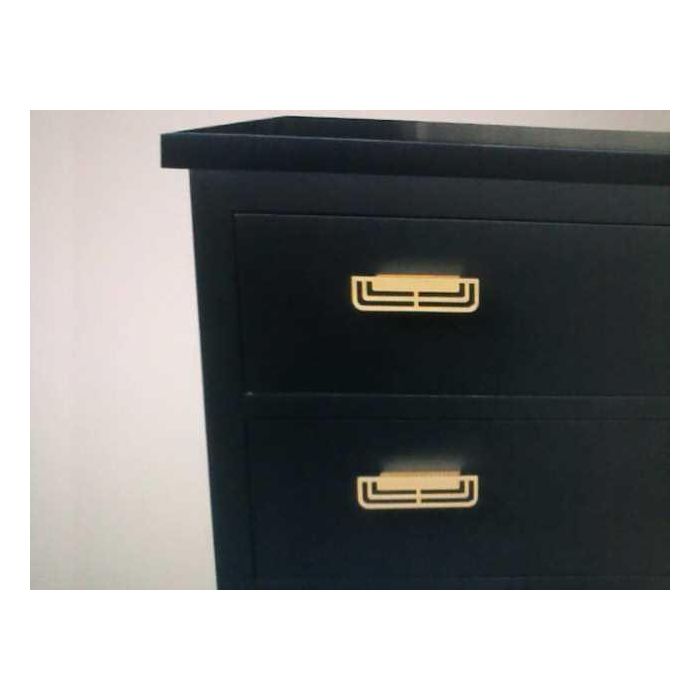 DKD Home Decor Espejo Oriental Negro, Colección Black Japanese, de MDF. Medidas: 86 cm Alto x 60 cm Ancho x 2.5 cm Profundidad 1