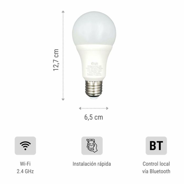 Konyks KON3770008652682 2 Bombillas LED Inteligentes E27 11W Wifi + Bluetooth Colores + Blanco Antalya Easy Dual Pack Compatible Alexa Google Home 2 Konyks KON3770008652682 2 Bombillas LED Inteligentes E27 11W Wifi + Bluetooth Colores + Blanco Antalya Easy Dual Pack Compatible Alexa Google Home 2