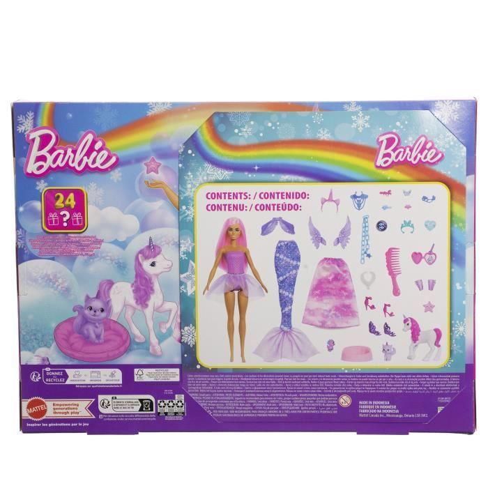Barbie - Calendario de Adviento - Con muñeca de moda y 24 sorpresas - Barbie - JFL66 5