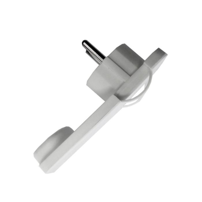 Edm Clavija 2p+t Schuko Extraplana 10/16A 250V Blanca 4,8mm Salida Lateral