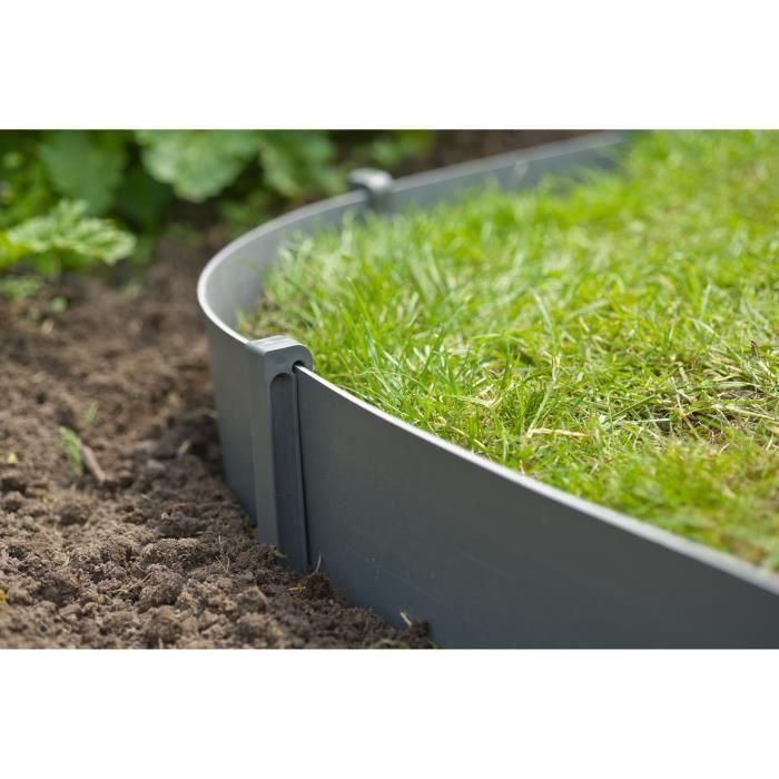 NATURALEZA Lote de 10 anclajes para borde de jardín - Polipropileno - Gris - H19.5 x 1.9 x 1.8 cm 4 NATURALEZA Lote de 10 anclajes para borde de jardín - Polipropileno - Gris - H19.5 x 1.9 x 1.8 cm 4
