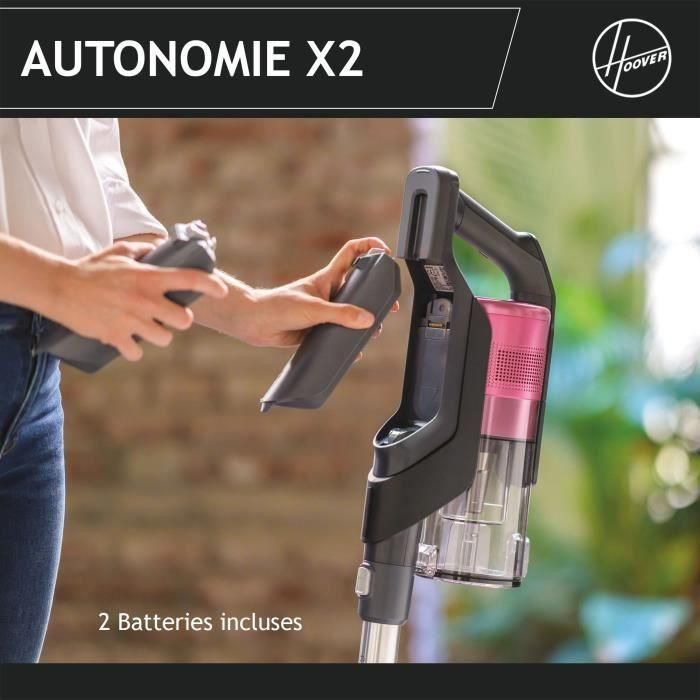 Aspirador Escoba Inalámbrico - HOOVER HF920H - 65 AW - 86 dBA - Pantalla LED - Rosa/Gris 4 Aspirador Escoba Inalámbrico - HOOVER HF920H - 65 AW - 86 dBA - Pantalla LED - Rosa/Gris 4