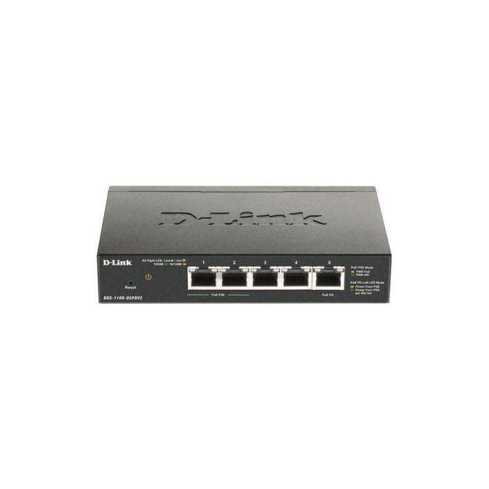 Switch Gestionable D-Link DGS-1100-05PDV2 5 Puertos/ RJ-45 10/100/1000 PoE Switch Gestionable D-Link DGS-1100-05PDV2 5 Puertos/ RJ-45 10/100/1000 PoE