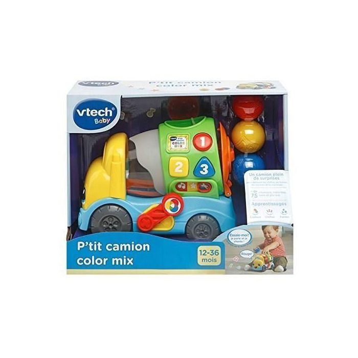 VTECH - P'tit Camion Color Mix - Vehículo interactivo 3 VTECH - P'tit Camion Color Mix - Vehículo interactivo 3