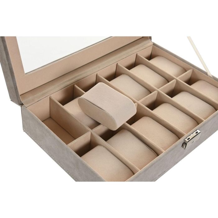Caja-Joyero Home ESPRIT Gris Gris oscuro Poliuretano Madera MDF 29,5 x 20 x 8 cm 2 Caja-Joyero Home ESPRIT Gris Gris oscuro Poliuretano Madera MDF 29,5 x 20 x 8 cm 2