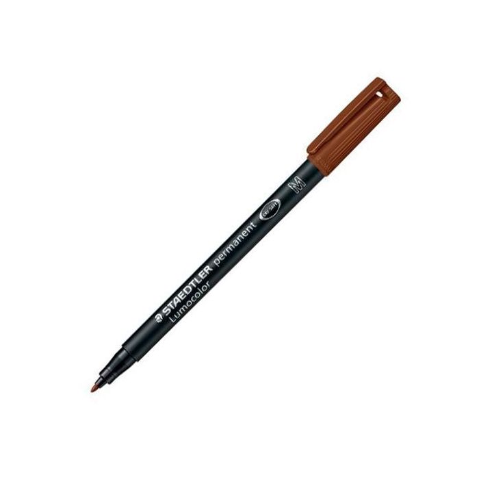 Staedtler 317-7 M Rotulador Permanente Lumocolor Marrón, Punta Mediana (10 Unidades) (10 Unidades)