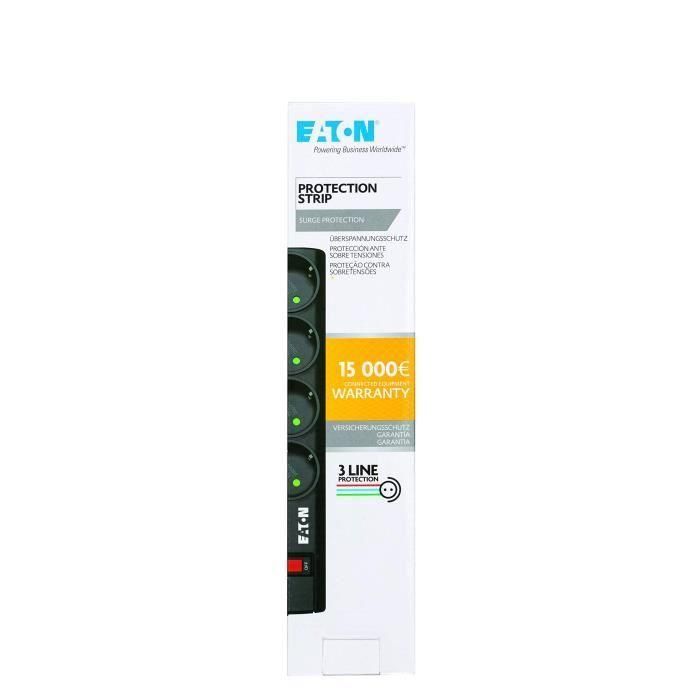 EATON Supresor de sobretensiones / Protector - 4 x FR - 2.50 kVA - Entrada de 230 V CA 1 EATON Supresor de sobretensiones / Protector - 4 x FR - 2.50 kVA - Entrada de 230 V CA 1
