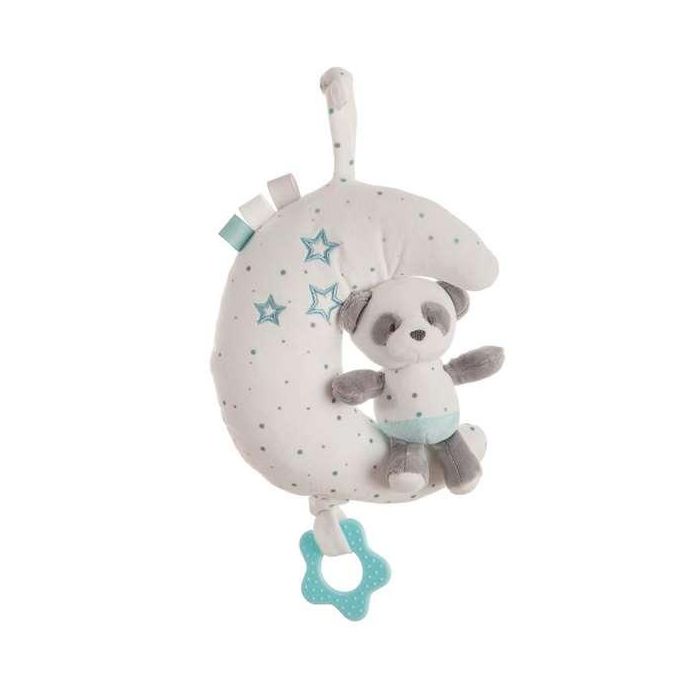 Luna caja musical baby panda agua marina 25 cm