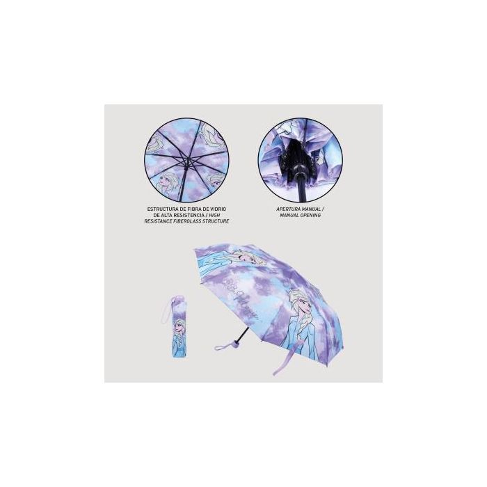 Paraguas Plegable Frozen Morado (Ø 92 cm) 3