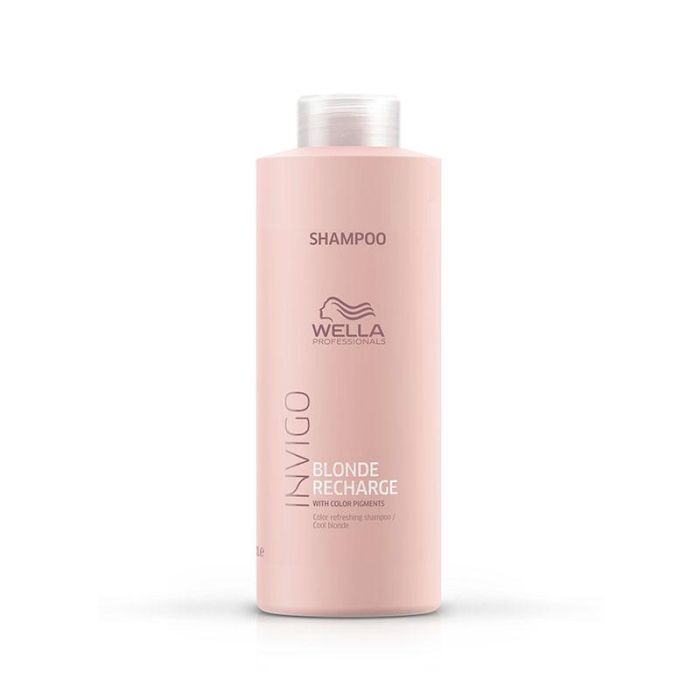 Champú para Cabellos Rubios o Canosos Invigo Blonde Recharge Wella 6394 (1000 ml)