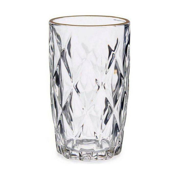 Vaso Vivalto Transparente Dorado Vidrio 340 ml (6 Unidades) Vaso Vivalto Transparente Dorado Vidrio 340 ml (6 Unidades)