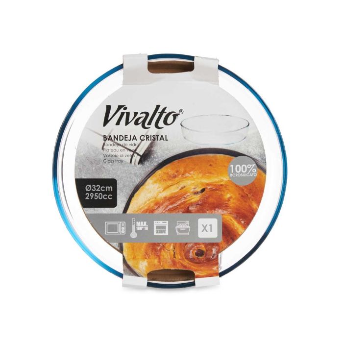 Bandeja Redonda Borosilicato 32Cm Vivalto (6 Unidades) 2 Bandeja Redonda Borosilicato 32Cm Vivalto (6 Unidades) 2