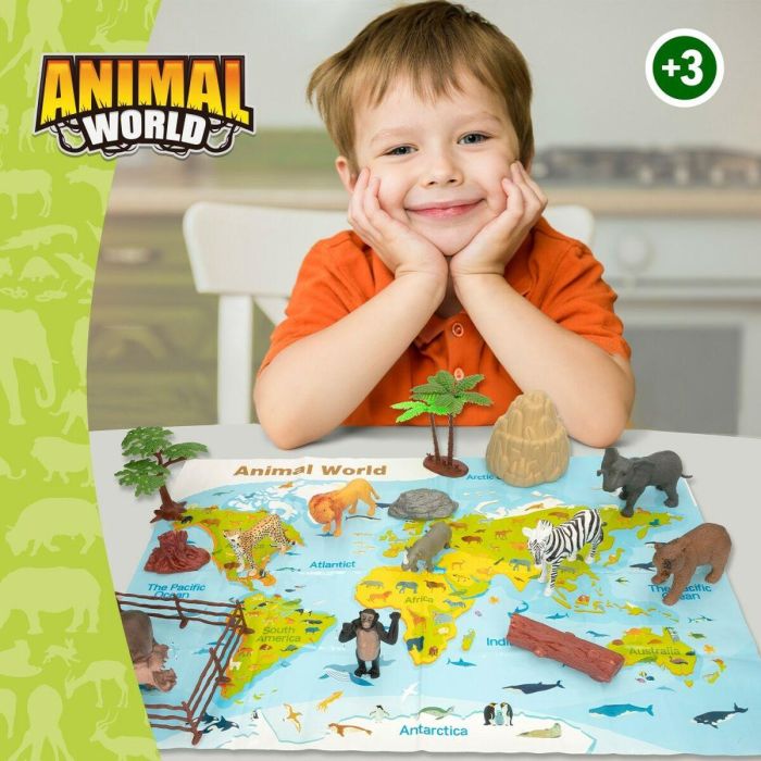 Set de Figuras de Animales Colorbaby 19 piezas Jungla Plástico 14 x 6 x 5 cm (6 Unidades) 3 Set de Figuras de Animales Colorbaby 19 piezas Jungla Plástico 14 x 6 x 5 cm (6 Unidades) 3