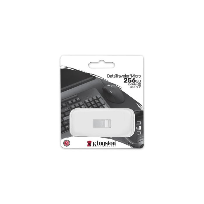 Memoria USB Kingston DataTraveler DTMC3G2 256 GB Negro Plateado 256 GB 2