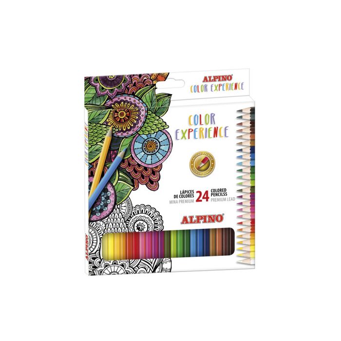 Alpino 24 lápices de colores experience 177mm mina premium estuche de 24 c/surtidos