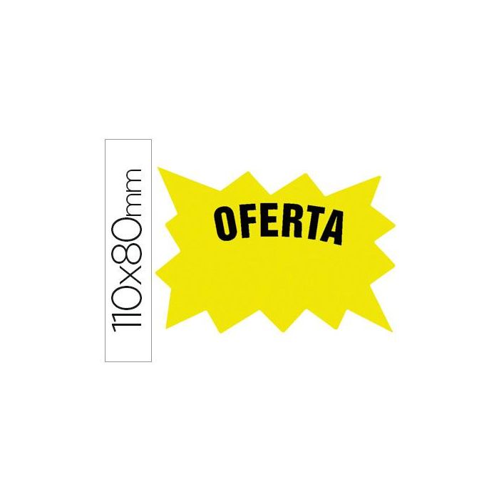 Cartel Cartulina Etiqueta Marcaprecios Amarillo Fluorescente 110x80 mm para Precios y Ofertas - Paquete de 50 Unidades Cartel Cartulina Etiqueta Marcaprecios Amarillo Fluorescente 110x80 mm para Precios y Ofertas - Paquete de 50 Unidades