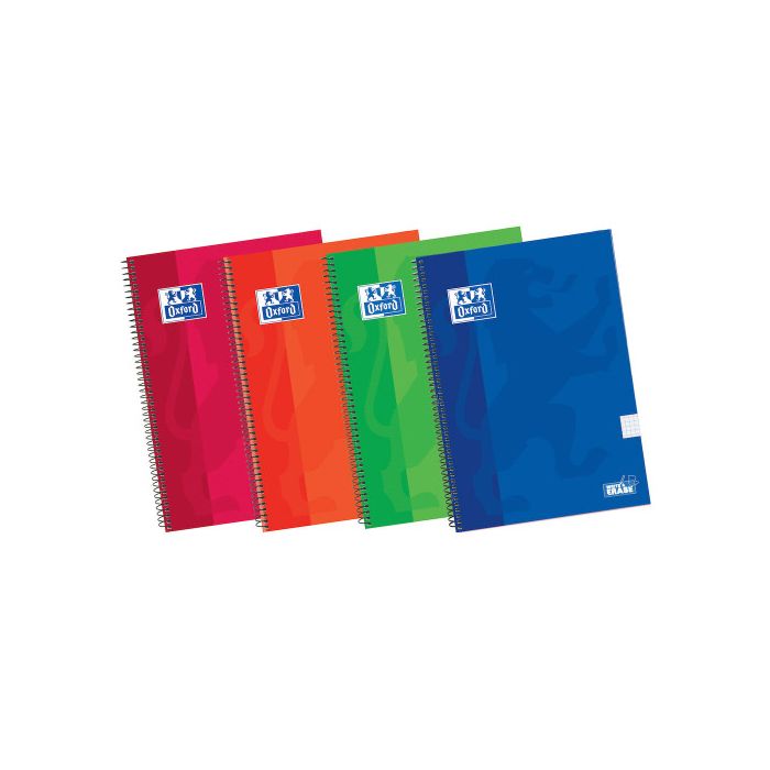 Oxford cuaderno espiral classic white&erase 80h 4º 90 gr 4x4mm t/extraduras c/surtidos Oxford cuaderno espiral classic white&erase 80h 4º 90 gr 4x4mm t/extraduras c/surtidos