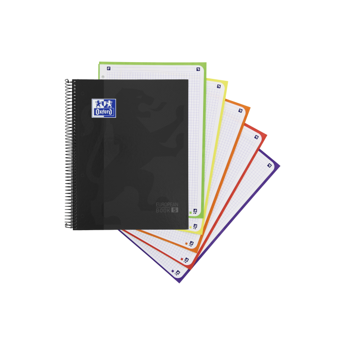 Oxford Cuaderno Classic Europeanbook 5 Write&Erase 120H A4+ 5x5 Microperforado Tapa Extradura Negro