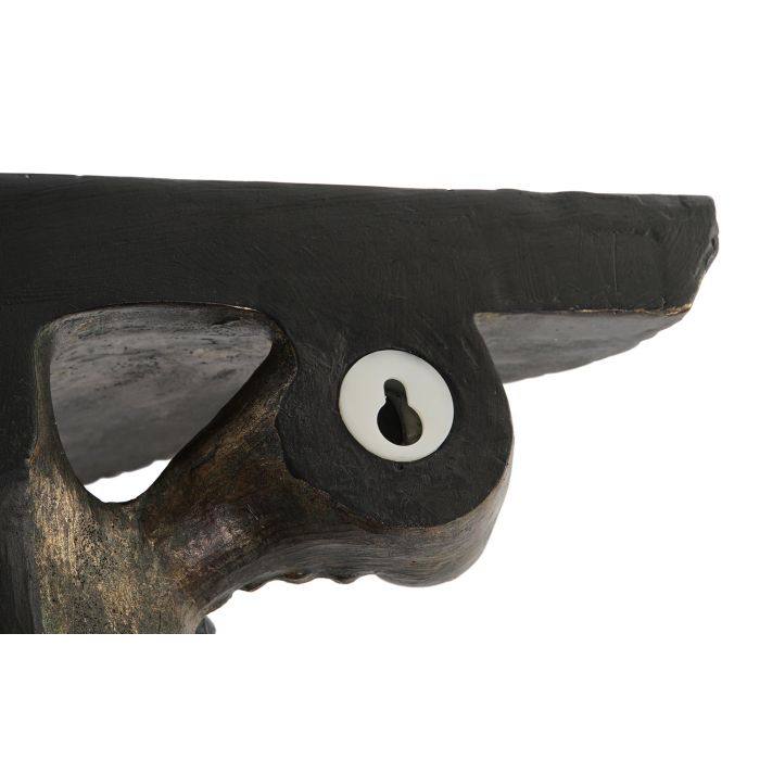 DKD Home Decor Repisa Colonial 16.5 x 36 x 36.5 cm Resina Dorado Negro Elefante 3