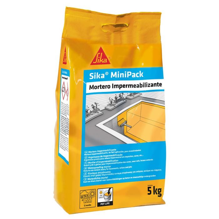 Sikaminipack mortero de impermeabilización gris 5 kg