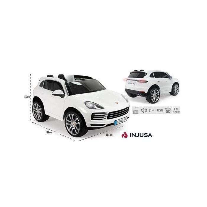 Coche bateria porsche cayenne s 12v radio control 2 plazas con luz y sonido 134x81,5x58 cm - modelos surtidos 23