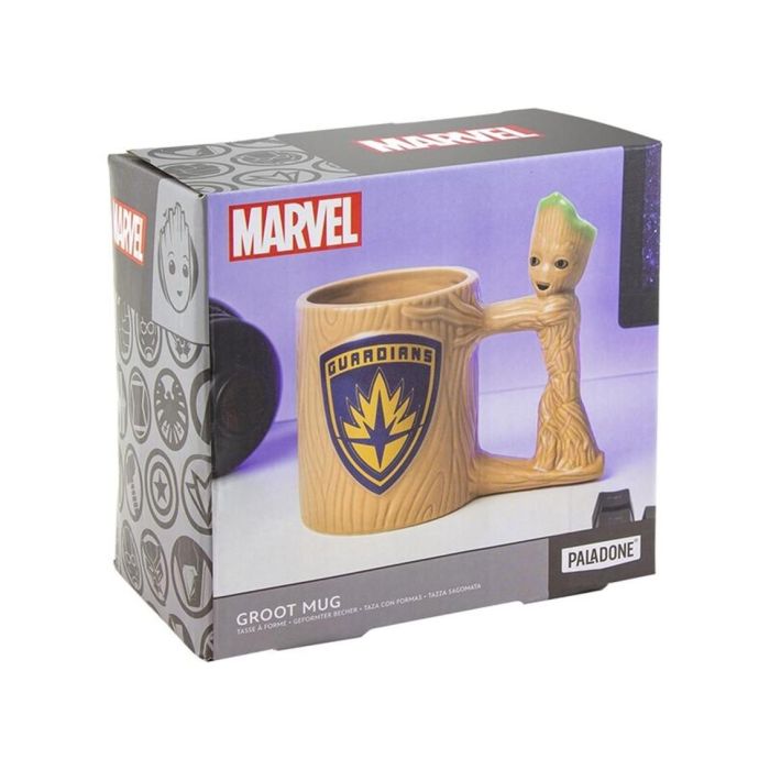 PALADONE Taza 3D Groot Guardianes de la Galaxia Marvel de Cerámica 300ml, Apta para Microondas 2 PALADONE Taza 3D Groot Guardianes de la Galaxia Marvel de Cerámica 300ml, Apta para Microondas 2