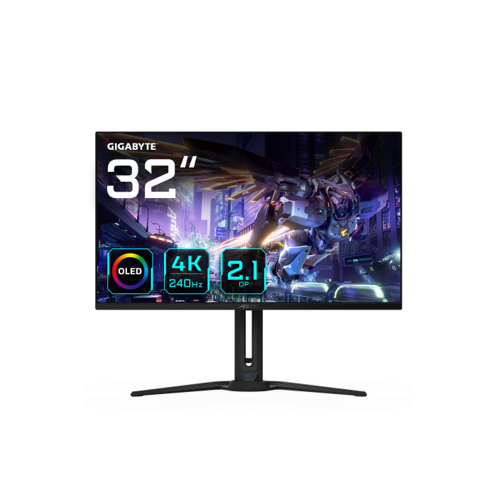 AORUS FO32U2P pantalla para PC 80 cm (31.5") 3840 x 2160 Pixeles 4K Ultra HD OLED Negro AORUS FO32U2P pantalla para PC 80 cm (31.5") 3840 x 2160 Pixeles 4K Ultra HD OLED Negro