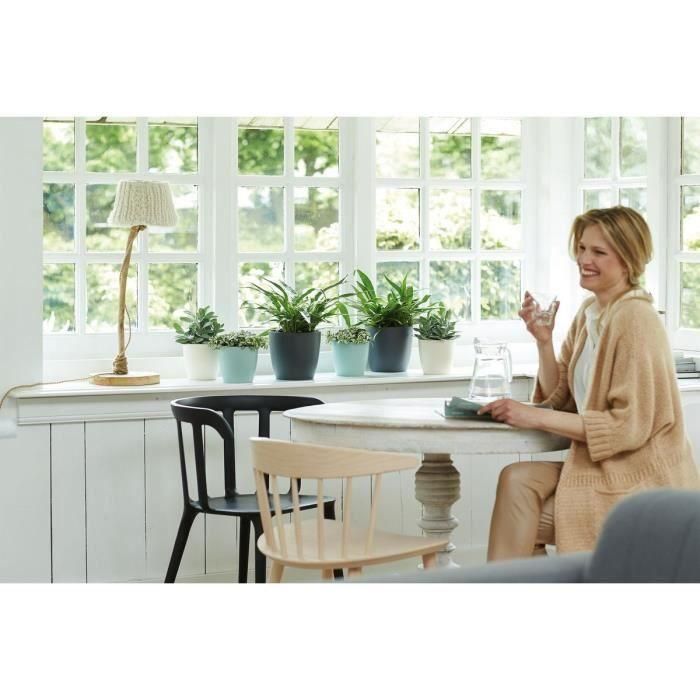 Elho Brussels Rond 30 Maceta para Interior Antracita Ø 29,5 x H 27,1 cm 2