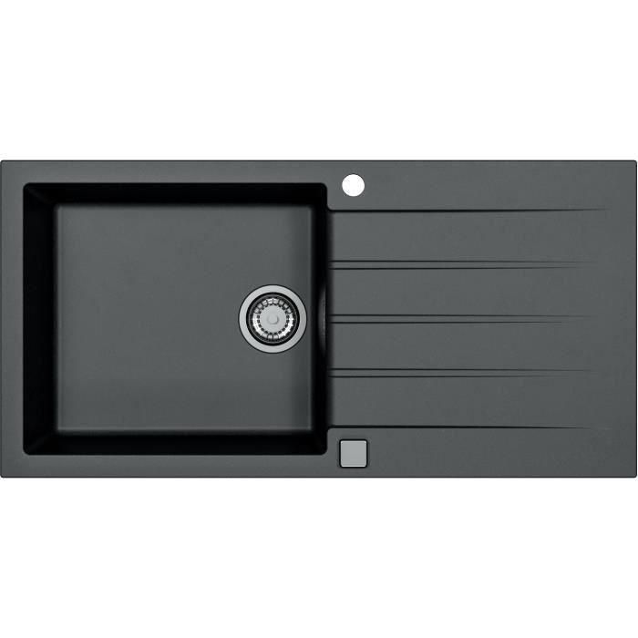 Stradour CADIT Fregadero Encastrable Granito Negro 1 Cubeta Grande 100x50 cm STR3838997915956 Stradour CADIT Fregadero Encastrable Granito Negro 1 Cubeta Grande 100x50 cm STR3838997915956