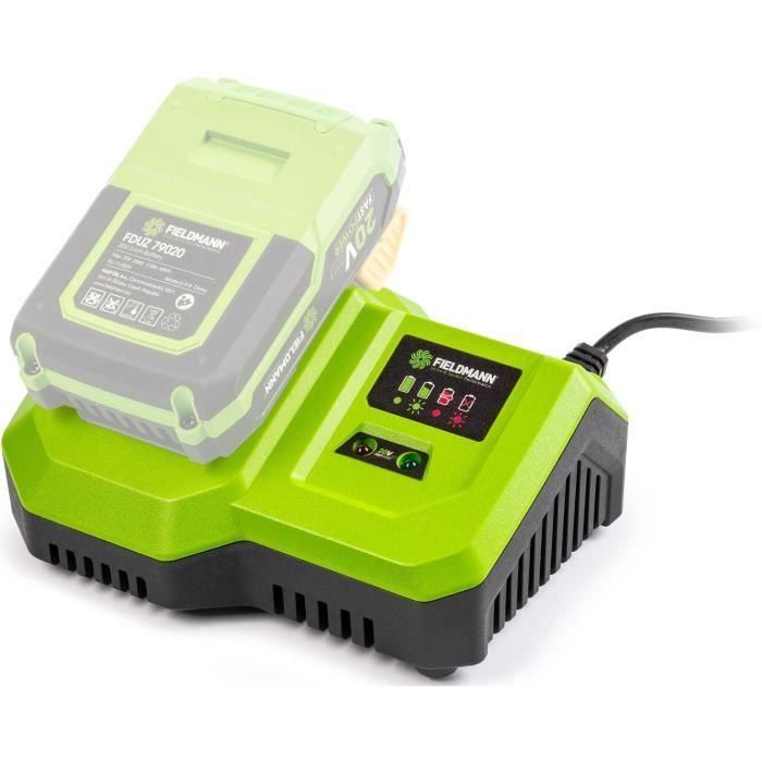 Cargador rápido - FIELDMANN - Para batería de 20 V - Carga 2 Ah en 30 min - Compatible con 2 Ah, 4 Ah, 8 Ah 3 Cargador rápido - FIELDMANN - Para batería de 20 V - Carga 2 Ah en 30 min - Compatible con 2 Ah, 4 Ah, 8 Ah 3