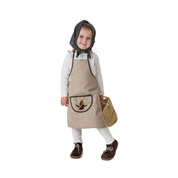 Castañera beige hojas-castaña talla 1 (3-5 años)