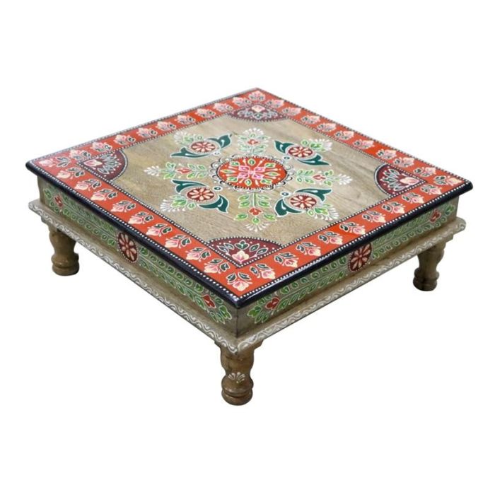 Mesita Auxiliar Indio DKD Home Decor Multicolor 40.5 x 16 x 41 cm