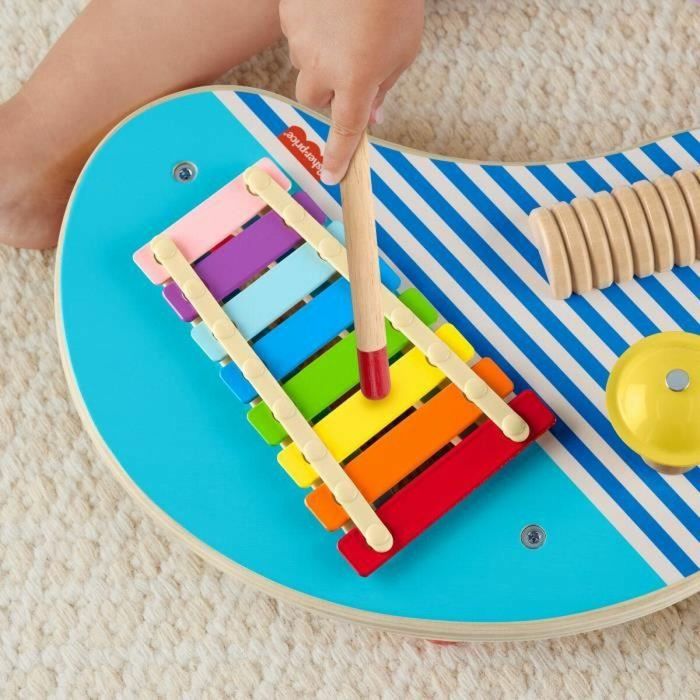 Fisher-Price-Mesa Musical de Madera con Instrumentos de Percusión HXT91 1 Fisher-Price-Mesa Musical de Madera con Instrumentos de Percusión HXT91 1