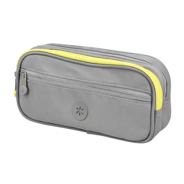 Estuche Portatodo Antartik 3 Compartimentos Compañero De Mochila Color Gris 100 X 60 X 220 mm 2