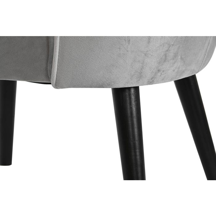 DKD Home Decor Butaca Gris Negro 66 x 76 x 59 cm Poliester y Madera 6
