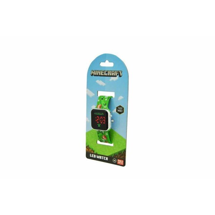 Minecraft Reloj LED para Niños con Luz y Funciones de 3.5cm - Incluye Pilas LR41, Fabricado en Plástico (Edad Mínima 3 Años) 11 Minecraft Reloj LED para Niños con Luz y Funciones de 3.5cm - Incluye Pilas LR41, Fabricado en Plástico (Edad Mínima 3 Años) 11
