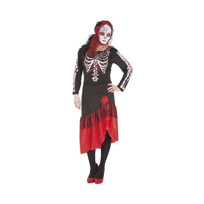 Disfraz adulto catrina vestido talla l