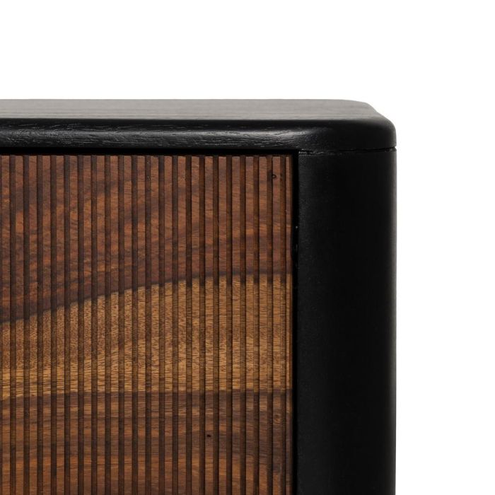 Mueble Tv Marrón-Negro Madera Salón 160 X 40 X 50 cm