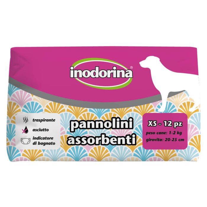 Inodorina Pañales XS 1-2kg / 20-25cm 12ud