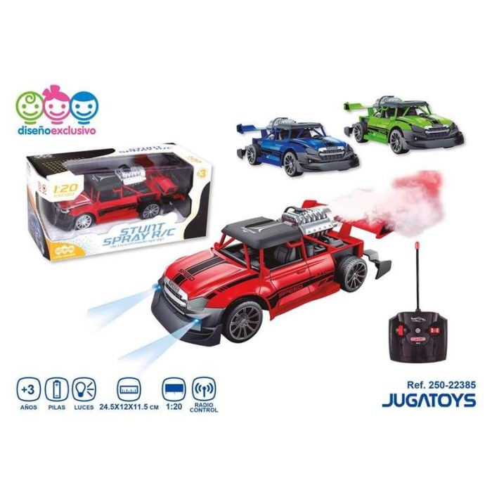 Coche radio control Stunt Spray escala 1:20, 24.5x12x11.5 cm, echa humo - Modelos surtidos 1