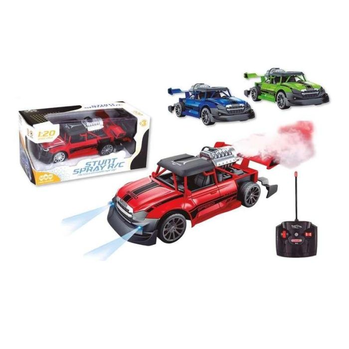 Coche radio control stunt spray escala 1:20, 24.5x12x11.5 cm, echa humo - modelos surtidos