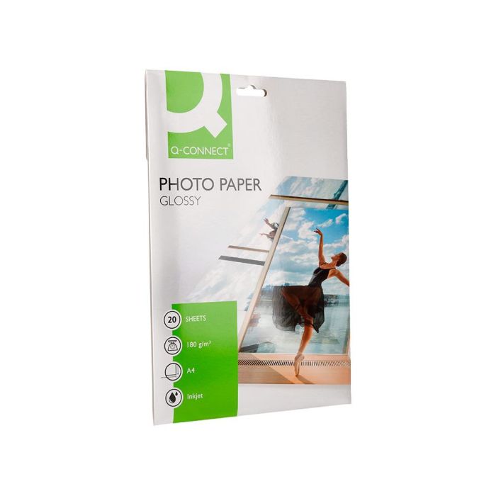 Papel Q-Connect Foto Glossy Kf01103 Din A4 Digital Photo Para Ink-Jet Bolsa De 20 Hojas De 180 gr 3