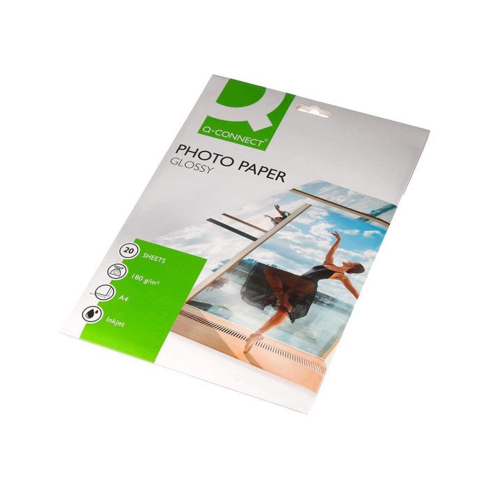 Papel Q-Connect Foto Glossy Kf01103 Din A4 Digital Photo Para Ink-Jet Bolsa De 20 Hojas De 180 gr 5