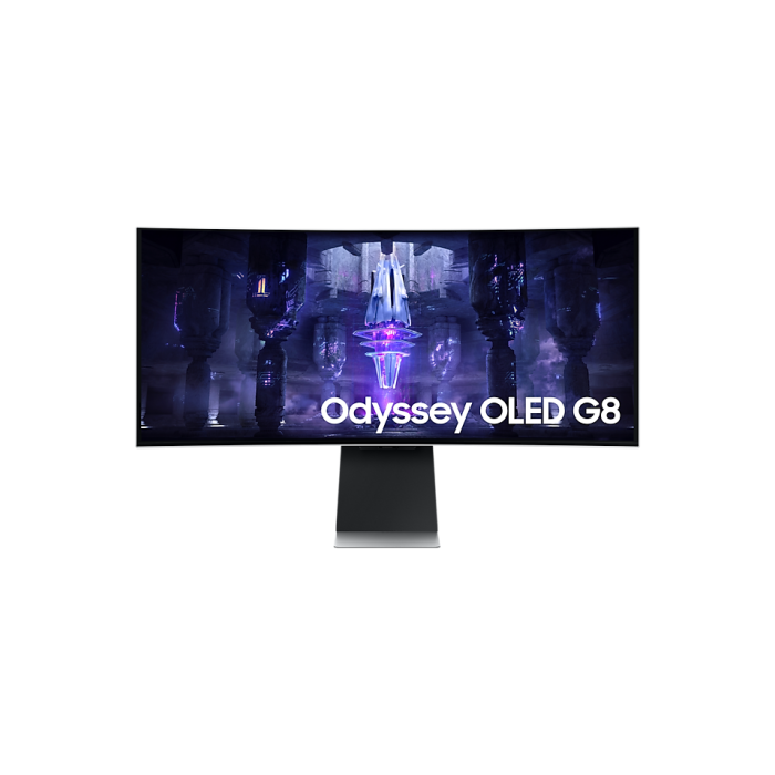 Smart Monitor Gaming Ultraparonámico Curvo Samsung OdysseyG8 S34BG850SU 34"/ UWQHD/ Smart TV/ 0.1ms/ 175Hz/ OLED/ Regulable en altura/Multimedia/Plata