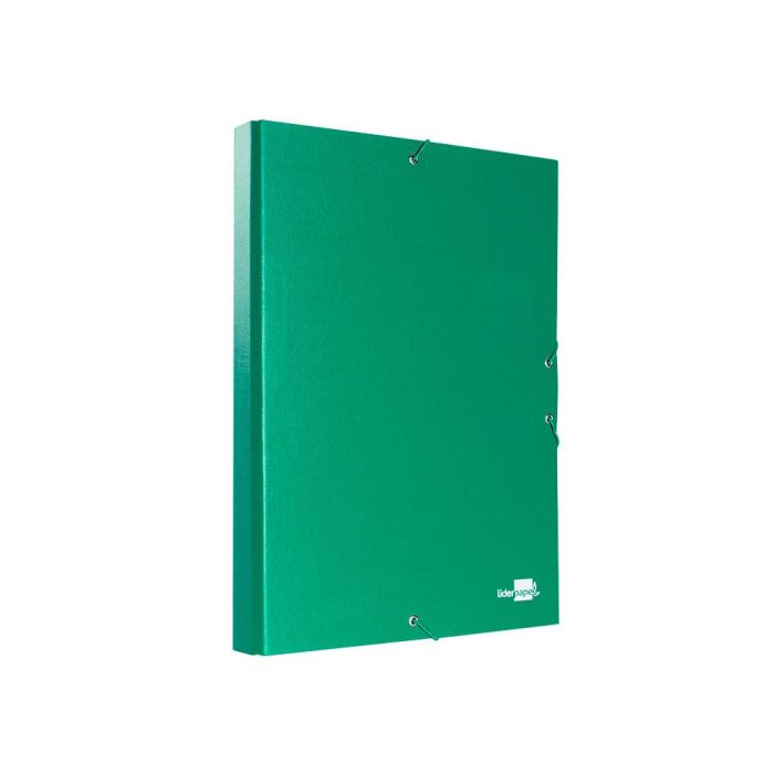 Carpeta Proyectos Liderpapel Folio Lomo 30 mm Carton Forrado Verde 3