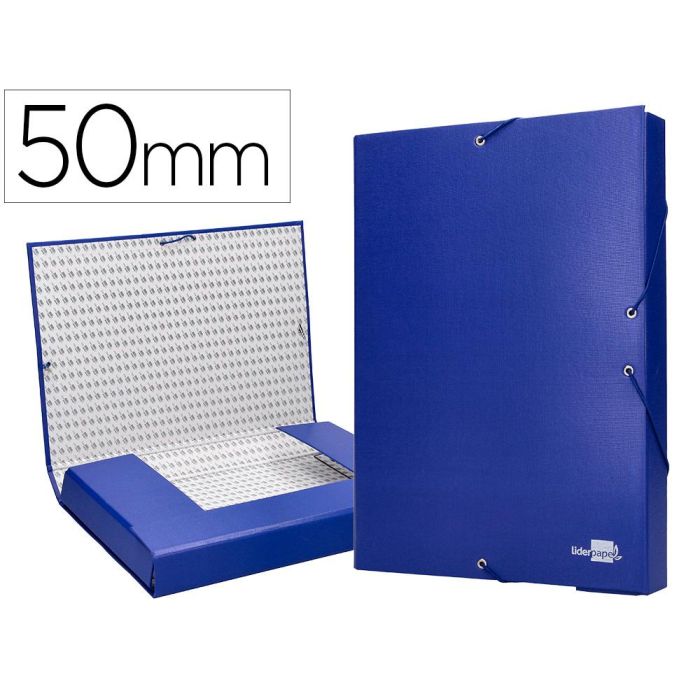 Carpeta Proyectos Liderpapel Folio Lomo 50 mm Carton Forradoazul