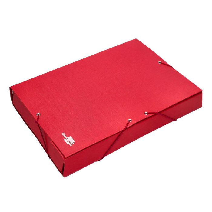 Carpeta Proyectos Liderpapel Folio Lomo 90 mm Carton Forrado Roja 3